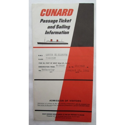 RMS Queen Elizabeth Ticket Wallet et al