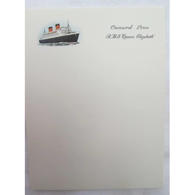 RMS Queen Elizabeth Writing Paper x10 Sheets