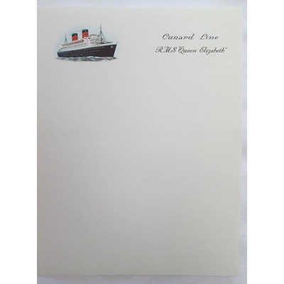 RMS Queen Elizabeth Writing Paper x5 Sheets