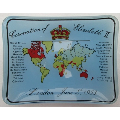 Queen Elizabeth II Coronation Glass Dish