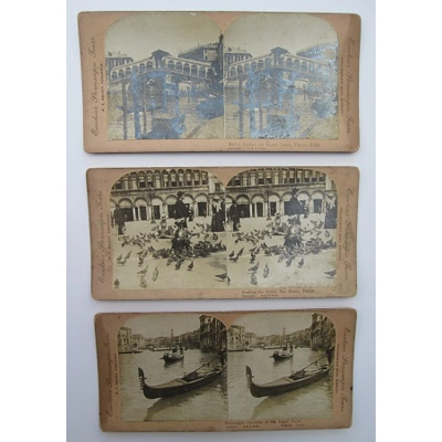 Stereographs of Venice x3
