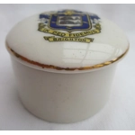 Crested China Pot With Lid - Brighton
