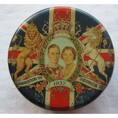 Coronation of George VI Round Tin