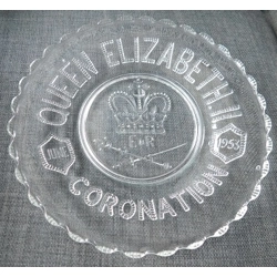Queen Elizabeth II Coronation Glass Plate