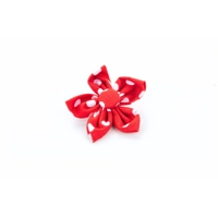 Red Polka Dot Flower Collar Accessory