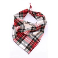 Alfies Red & White Plaid Dog Bandana