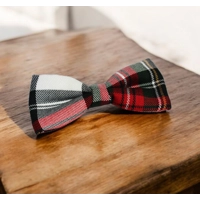 Alfies Red & White Plaid Bow Tie