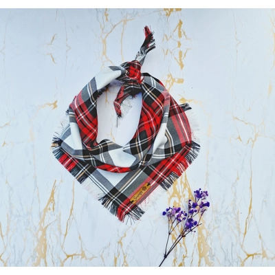 Frayed Alfies Plaid Bandana - Scamps - made to order (upto.. Frayed Alfies Plaid Bandana - Scamps - made to order (upto..