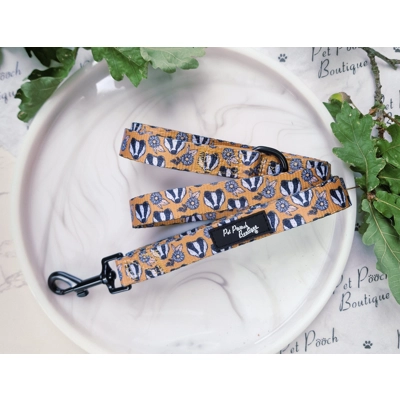Woodland Badger Dog Lead - Reversible Woodland Badger Dog Lead - Reversible