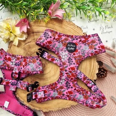Berry Blossom Floral Dog HARNESS