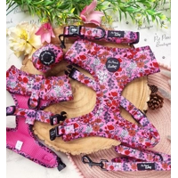 Berry Blossom Floral Dog Lead - Reversible