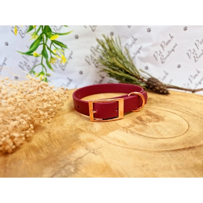 Red Wine Biothane Dog Collar - Optional Fittings Red Wine Biothane Dog Collar - Optional Fittings