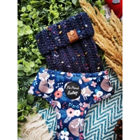 Blue Confetti Roll Top Dog Snood