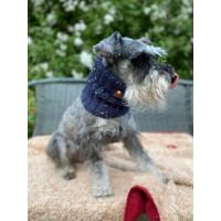 Blue Confetti Roll Top Dog Snood