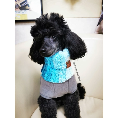 Blue Ombre Roll Top Dog Snood