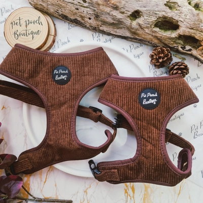 Coffee Bean Brown Cord DOG HARNESS Coffee Bean Brown Cord DOG HARNESS