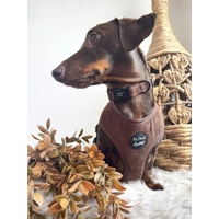 Coffee Bean Brown Cord DOG HARNESS