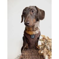Coffee Bean Brown Cord DOG HARNESS