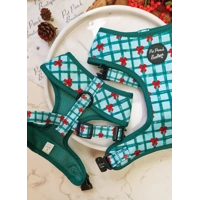 Festive Plaid Christmas Dog Lead - Reversible