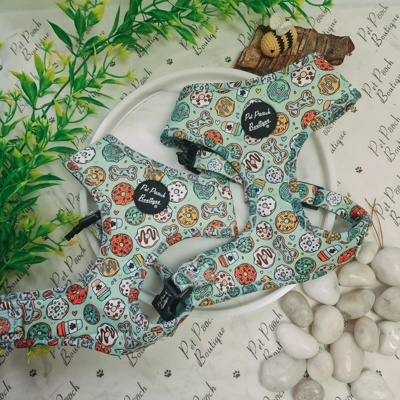 Iced Doughnuts & Coffee DOG HARNESS