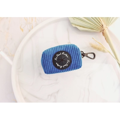 Jaguar Blue Cord POO BAG HOLDER