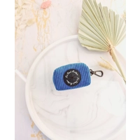 Jaguar Blue Cord POO BAG HOLDER