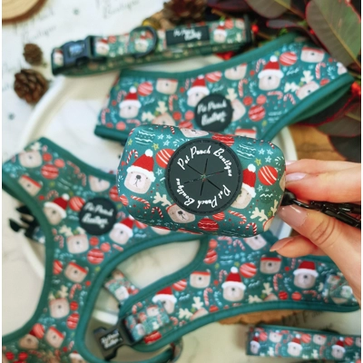 Jolly Bear Christmas Dog Poo Bag Holder