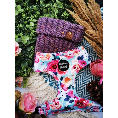 Lilac Roll Top Dog Snood