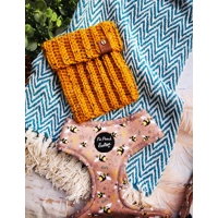 Mustard Flecks Roll Top Dog Snood