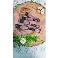 Old Garden Bloom Roses Dog Collar