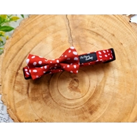 Poppy Toadstool Polkas Dog Bow Tie