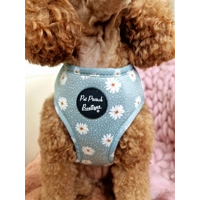 Pretty Little Pastel Green Daisies Dog Harness