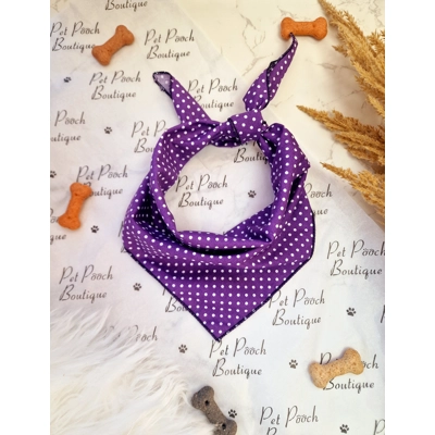 Purple Revival Polka Dot Dog Bandana
