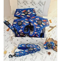 RACING ROCKET SHIPS DOG HARNESS