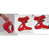 RED LEOPARD PRINT DOG BOW TIE