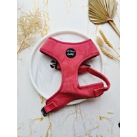 Pink Rose Cord DOG HARNESS