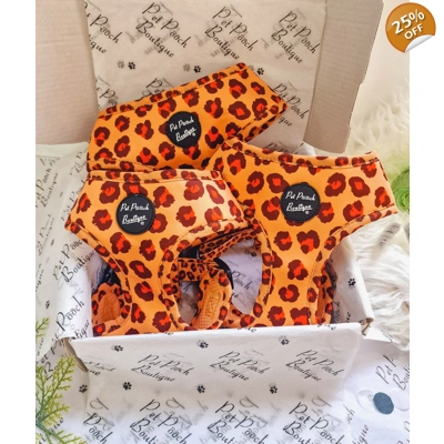 Spiced Honey Leopard Dog Harness Spiced Honey Leopard Dog Harness