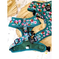 Vintage Clover Green Peonies HARNESS