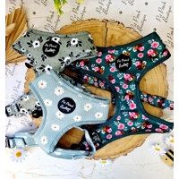 Vintage Clover Green Peonies HARNESS