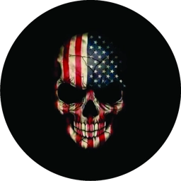 Flag skull Jeep Tire Cover