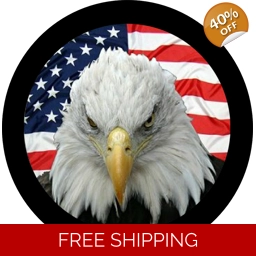 Eagle American Flag Tire Cover