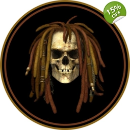 Rasta Dreads Skull spare tire cover