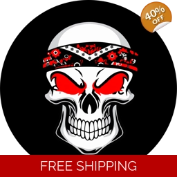 Biker Skull Jeep Tire Cover