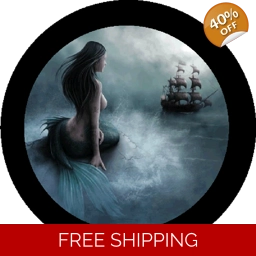 Mermaid and Pirate Ship Tire Cover