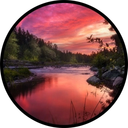 Red Scenic View Tire Cover