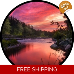 Red Scenic View Tire Cover