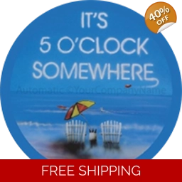 It's 5 O'Clock Somewhere Blue Tire Cover