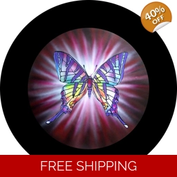 Purple Butterfly Tire Cover