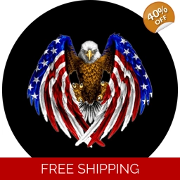 Eagle Flag Jeep Tire Cover