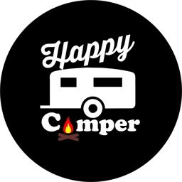 Happy Camper RV Tire Cover for Jeep people